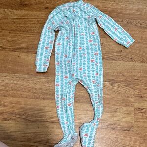 Wave Pattern Kids Footie Pajama